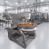 Marmite à agitation planétaire automatique à double enveloppe en acier inoxydable 304, inclinable, chauffage gaz, vapeur, électrique, pour sauces, confitures, garnitures DongKe