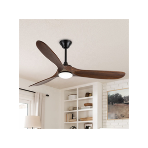 52 "BLDC 3CCT LED 6 velocidades Aspas de madera <span class=keywords><strong>Ventilador</strong></span> de <span class=keywords><strong>techo</strong></span> eléctrico decorativo con luz con control remoto - Product Image 1