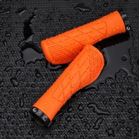 Poignées en caoutchouc souple pour VTT VTT antichoc antidérapant couvercle de guidon verrouillage sur pièces de guidon ergonomiques