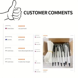 ปากกาลูกลื่นโลหะสีขาวแบบขายส่ง พร้อมห่อฟิล์มหด สำหรับพิมพ์ลายแบบซับลิเมชั่นตามสั่ง - Product Image 3