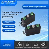 Prise LED Juhong à trois trous avec assemblage de trois perles lumineuses, base noire, interrupteur 3 mm, indicateur, bornes d'isolation personnalisées, Chine