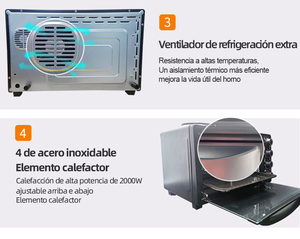 <span class=keywords><strong>Horno</strong></span> <span class=keywords><strong>El</strong></span>éctrico de 80l, <span class=keywords><strong>Horno</strong></span> de Convección para Pizza, <span class=keywords><strong>Horno</strong></span> Comercial de Barro, Tandoor - Product Image 4