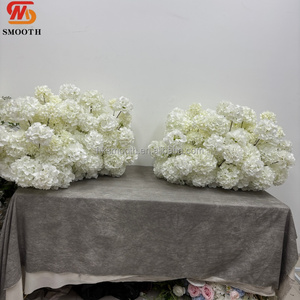 Smooth Pure White Hydrangea <b>Artificial</b> <b>Flower</b> Set Decor Handmade Wedding Backdrop Reusable Classic Style - Product Image 4