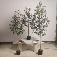Plante artificielle en plastique d'usine, bananier du voyageur, plante verte de simulation, olivier en pot, décoration de plante d'intérieur avec pot