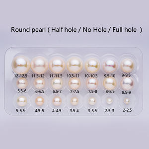 Zhuji 3A harga pabrik kustom-buatan 2.5mm-8mm air tawar longgar mutiara dalam putih merah muda ungu bentuk bulat kecantikan alami - Product Image 5
