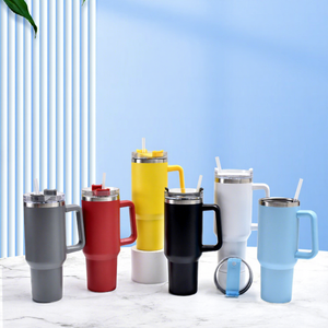 <span class=keywords><strong>Vaso</strong></span> Térmico Personalizado de Acero Inoxidable de 40 oz con Asa para Viaje - Product Image 1
