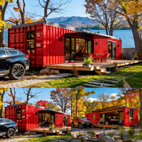 Maisons préfabriquées modernes en conteneurs, maisons miniatures 1 ou 2 chambres avec cuisine, cabane modulaire de luxe pour usage commercial ou résidentiel