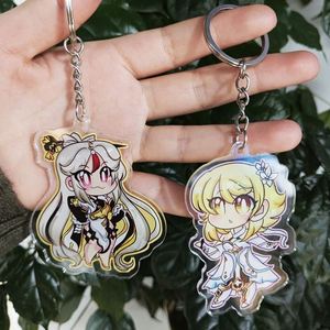 MOQ Custom Printed Logo Acrylic Pendant Cool Keychain with <b>Blank</b> <b>Key</b> Chain and Charm for Crystal <b>Key</b> Chain Collection - Product Image 4