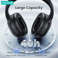 Headset Gaming USAMS YG23 Baru, Tahan Air, Nirkabel, Peredam Kebisingan, 40 Jam Putar Musik