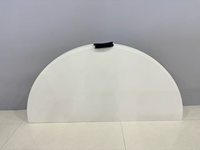 Table de réception ronde en plastique blanche, pliable en deux, moderne et durable, 60/72 pouces, pour événements extérieurs