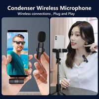 Microphone Lavalier sans fil portable K9 micro de réduction de bruit C pour la diffusion en direct YouTube TikTok Facebook Live IPhone/Android