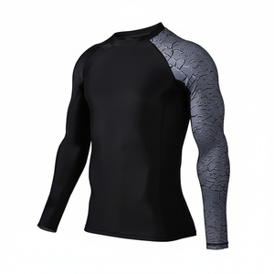 Rashguard de compression à manches longues Custom Eagle View pour entraînement de Jiu-Jitsu, MMA, BJJ, lutte – Spandex/Nylon - Product Image 2