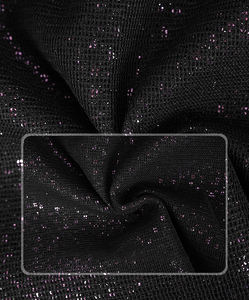 Personnaliser la conception pailletée française <span class=keywords><strong>volant</strong></span> col en V rose brillant et <span class=keywords><strong>robe</strong></span> noire découpée <span class=keywords><strong>robe</strong></span> <span class=keywords><strong>droite</strong></span> Slim Fit - Product Image 5