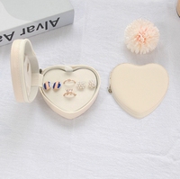 Rechteckige Kleine Umweltfreundliche Schmuckaufbewahrungsbox aus PU-Leder für Ohrringe, Halsketten, Armbänder zum Valentinstag, Neujahr, Hochzeit