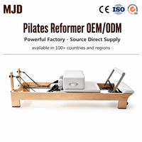 Appareil de Pilates Reformer pour Studio à Domicile avec Barre Verticale Fixe, Lit en Bois, Couleur de Cuir Personnalisée, Logo, Équipement de Fitness en Gros
