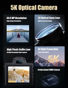 5k 64mp 5x ottico profesional accessori per fotocamera dslr videoregistratore camcorder giocattoli mirrorless digitale 8k videocamera