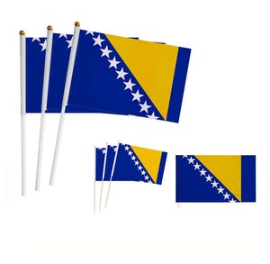 Offre Spéciale 14x21cm Mini Global Countries Drapeaux de poche personnalisés Burkina Faso Imprimé Drapeau d'encouragement avec mât en plastique - Product Image 3