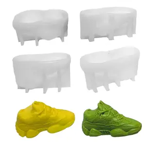 N46 Nieuwe Handgemaakte Decoratie Gift Kaars Maken 13Cm Kleine Formaat 3D Hoge Top Sneakers Schimmel 11 Vormen Schoenen Siliconen kaars Schimmel