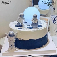 Décorations de gâteaux sur le thème de l'espace, figurine d'astronaute, anniversaire, espace extérieur, décorations de gâteaux DIY pour fête d'enfants, baby shower PQ859