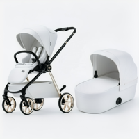 Weilebao Chine Usine Vente en Gros Poussette Bébé Pliable en Alliage d'Aluminium Système de Voyage Landau de Luxe 3 en 1 Portable 0-3 ans