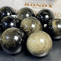 Vente en gros de boules de cristal naturelles artisanales de haute qualité, sphère d'obsidienne dorée pour la décoration et les cadeaux