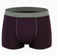 Caleçons boxers mi-hauts respirants en coton pour hommes avec logo tricoté à la taille, sous-vêtements rouges sexy, culottes jetables en soie de haute qualité