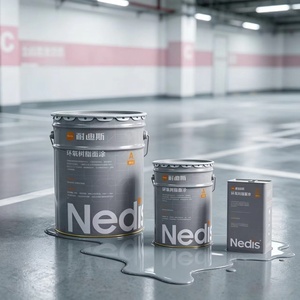 Peinture époxy pour sols OEM, antidérapante, résistante à l'usure, service personnalisable, imperméable pour garage, <span class=keywords><strong>parking</strong></span>, sol en béton - Product Image 1