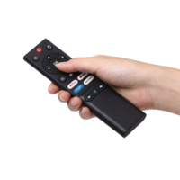 Télécommande sans fil RF en silicone noir à 18 touches avec commande vocale pour l'automatisation de la maison, souris aérienne, télécommande TV