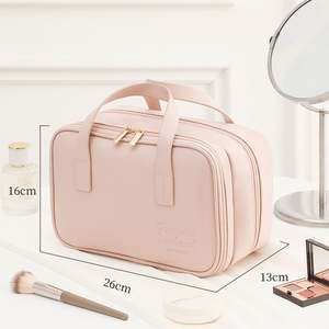 New Design Portable <b>Toiletry</b> Handbag Waterproof <b>Travel</b> Cosmetics Pouch Zipper Multi-compartment Makeup Organizer <b>Bag</b> - Product Image 5