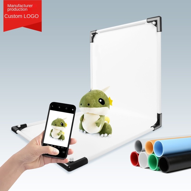 Photography PVC Waterproof Background Backdrop Board Photo Studio Props Vinyl Backdrop for Product Shooting with L Shaped Stand
