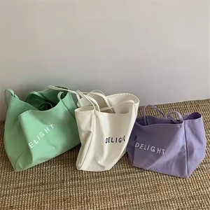 Bolsa de Compras de Lona de Algodón Ecológica, Moderna y Colorida, Tipo Bandolera y Mensajero para Mujer - Product Image 1