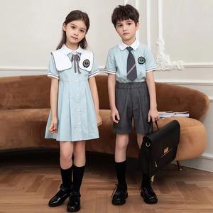 Ensemble d'uniformes scolaires d'été de style britannique pour élèves, en coton anti-boulochage, personnalisable, idéal pour les photos de remise de diplôme - Vente en gros - Product Image 4