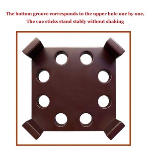 Support de queue de billard finition acajou, support de rangement pour queue de billard au sol pour salles de jeux - Product Image 4