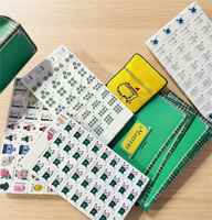 Ensemble de Mahjong de Luxe Américain Portable Thème Golf Tuiles Acryliques 160 Pièces 4 Joueurs Inclut l'Emballage Divertissement Élégant pour