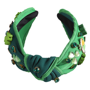 Serre-tête en tissu rose ZhenXi avec perles, strass et fleurs – Coiffe élégante pour femme - Product Image 5