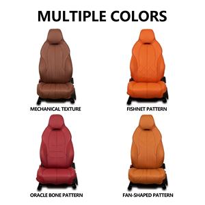 Venta de Fábrica: Fundas de <span class=keywords><strong>Asiento</strong></span> de Coche de Cuero Genuino de Lujo Universales para 4 Estaciones, Juego Completo, Ecológicas, Impermeables, con Airbag - Product Image 3