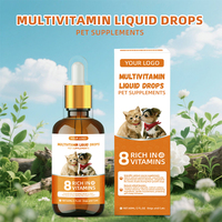 Gouttes liquides multivitaminées personnalisées en usine adaptées aux chiens et aux chats pour compléter la vitamine B quotidienne requise par les animaux de compagnie