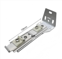 Rail de rideau durable en métal blanc moderne Double support fer haut Fix support mural vague pli rideau pôles pistes accessoires