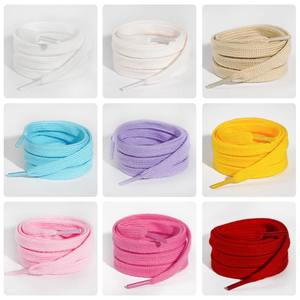 Wholesale Price Custom Colorful Flat Shoe <b>Laces</b> Elastic for Different Tips for Sneakers Brass Material 8mm Pair Replacement - Product Image 4