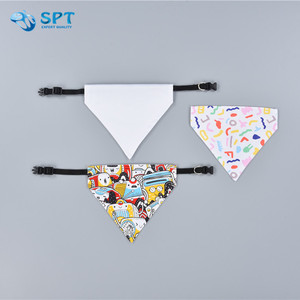 بالجملة قابل للتعديل فارغة التسامي مثلث الحيوانات الأليفة وشاح الكلب العصابات طويلة البوليستر مع مشبك مع طوق - Product Image 1