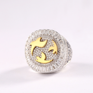 Anillo giratorio de campeonato de los <span class=keywords><strong>Golden</strong></span> <span class=keywords><strong>State</strong></span> <span class=keywords><strong>Warriors</strong></span> de Curry para hombre, con circonita y cobre chapado en oro rosa - Product Image 2