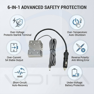 Convertisseur <span class=keywords><strong>DC</strong></span> 12V vers 57V pour Starlink Mini Gen 3 V4 3A, alimentation haute efficacité IP67 étanche pour camping-car, marine, extérieur - Product Image 4