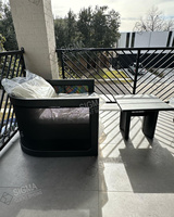 Conjunto de Sofá Cama para Exteriores - Estructura de Aluminio, Tela Impermeable, Diseño Moderno para Uso en Hoteles y Parques