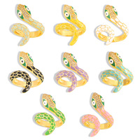 Bague Serpent Plaqué Or en Laiton, Bijou Cadeau