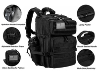Sac à dos tactique de sport Trailpop personnalisé pour le voyage en plein air, l'escalade, la randonnée, la chasse, 45L, imperméable, Molle, pour athlètes