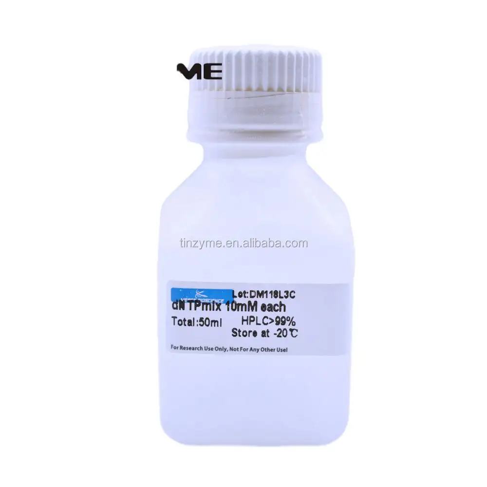 Tinzyme Ultra Pure dNTP Mix Solution 10mm Cada paquete a granel Muestra gratis disponible