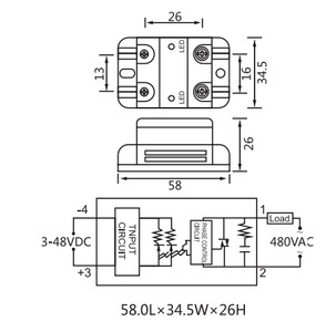暖房産業用の自動熱保護負荷電流60Assrソリッドステートリレー - Product Image 3
