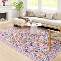 Tapis de salon OEM personnalisé, doux, antidérapant, en fausse fourrure de cachemire, rayé, uni, à motifs géométriques, en peluche, isolant, grande surface