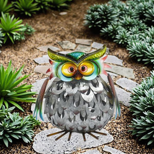 Zhongpin Groothandel Nieuw Nordic Nieuw Ontwerp Tuinkunst Metalen Uil Ornament Tuindecoratie Outdoor - Product Image 5