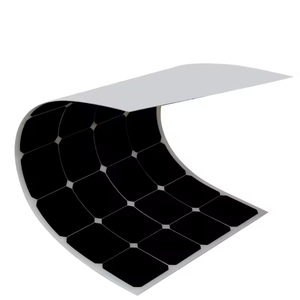 Panneau solaire monocristallin bifacial tout noir 200W, <span class=keywords><strong>semi</strong></span>-flexible, demi-cellule, double verre, ETFE, 12V <span class=keywords><strong>pour</strong></span> camping-car, bateau et applications marines - Product Image 1